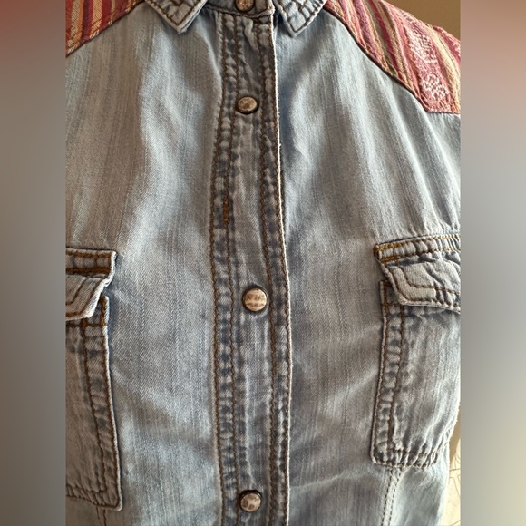 Life in Progress Western Boho Denim Shirt - Picture 4 of 16
